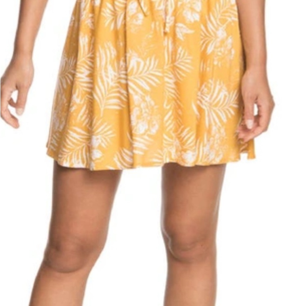 Roxy Hawaiian Yellow Women Said Too Much Mini Skirt Small